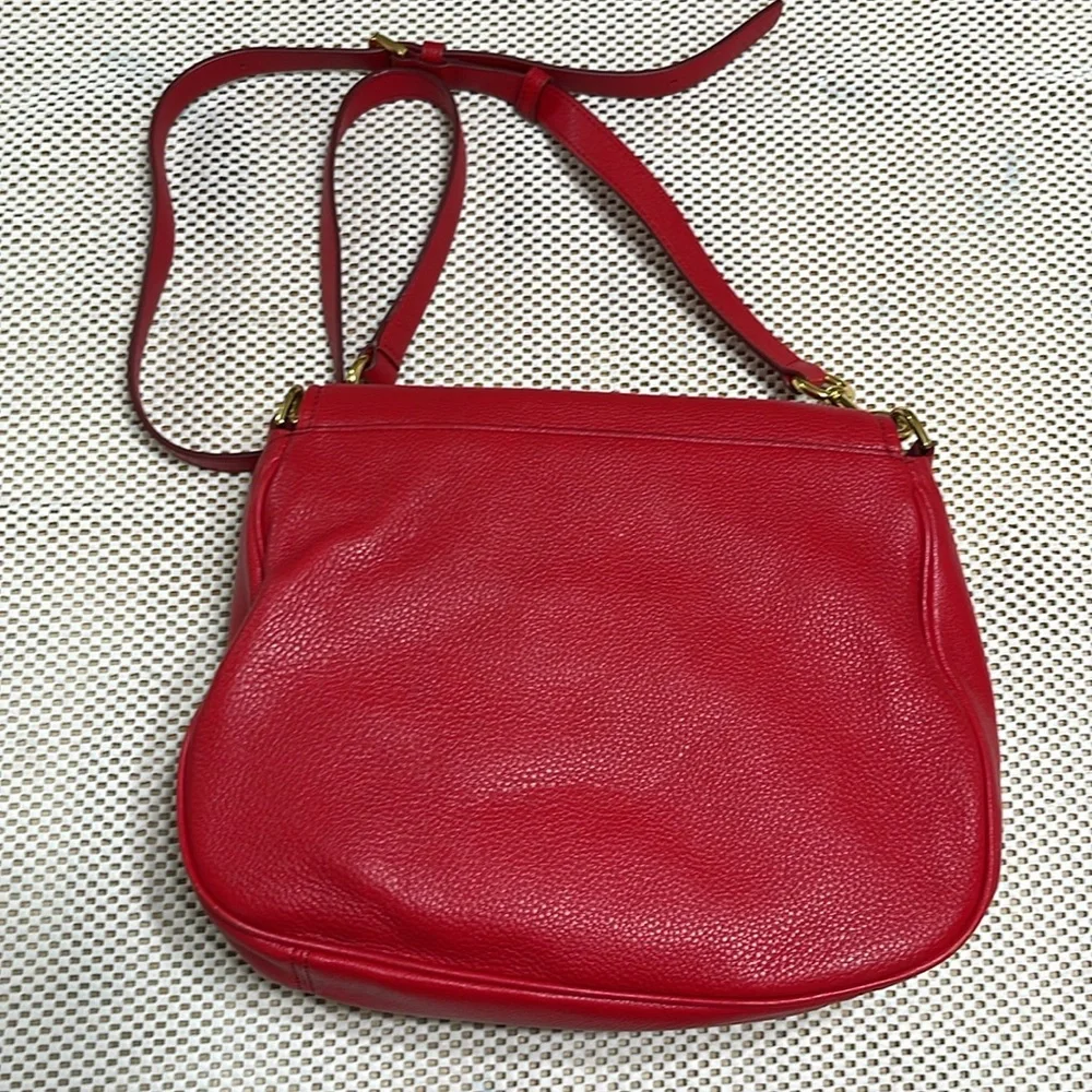 Marc Jacob’s Red Leather Empire City Crossbody Purse - Picture 2 of 15